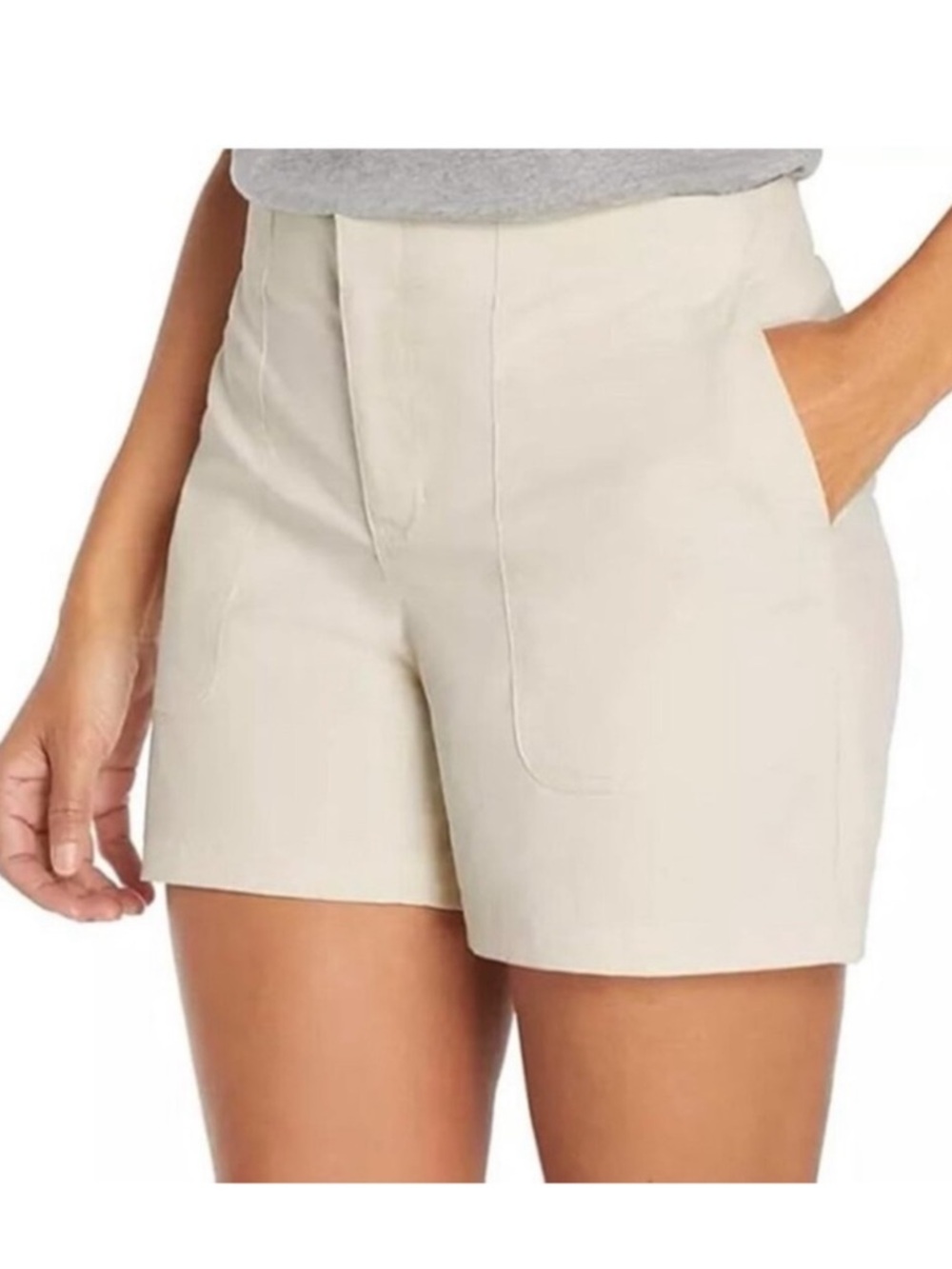 88. Eddie Bauer Light Cream Women's Casual Pocket Hiker Shorts